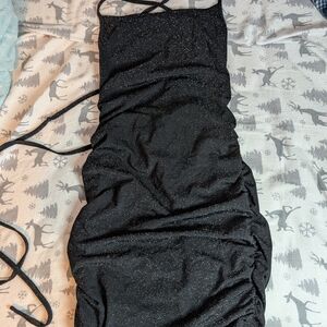 Black Glitter Hoco Dress